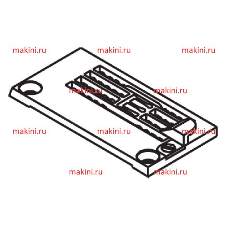 14-819G игольная пластина Kwokhing трехигольная 6.4 мм