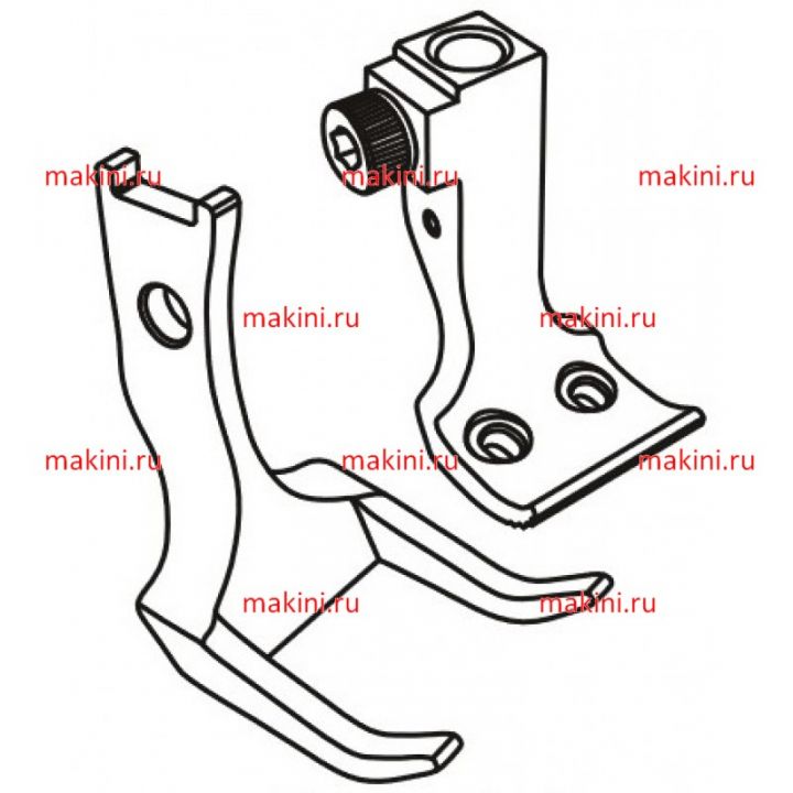 KP1296UD-12 Kwokhing лапка для двух игл 12 мм