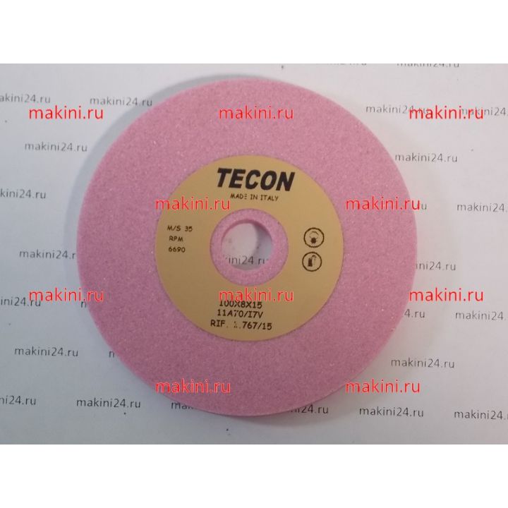 Заточной камень 100X8X15 розовый comp. Camoga R07401 RO GRIND.STONE  (TECON, Италия)